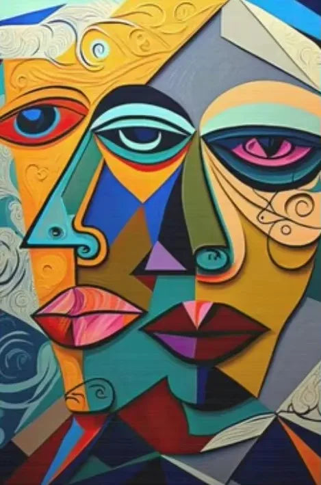 Abstract Wall Art, Cubist HD Canvas Poster Prints