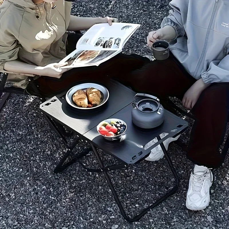 Portable Folding Stainless Steel Camping Table,