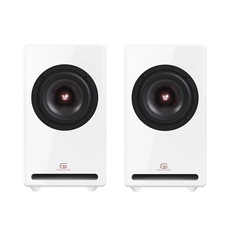 G1Pro HIFI Passive Bookshelf Speakers 4 Inch Carbon Fibre Full-range Paint Home Audiophile Passive Speakers 80W Output Power