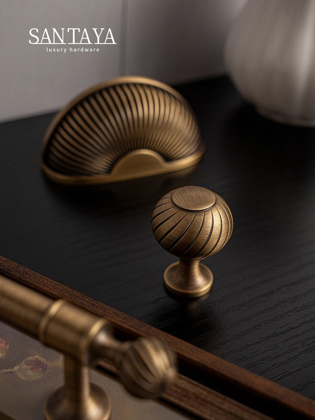 Santaya Brushed Antique Brass Handles
