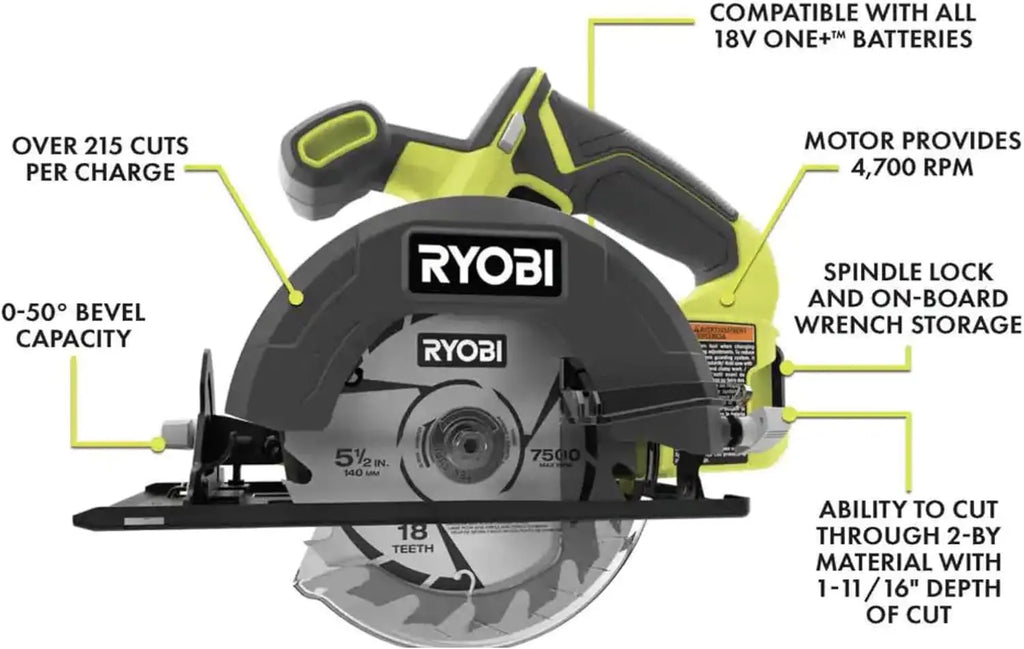 6 Power Tools Combo Kit Bundle with Tool Bag, and Holster, 6 Ryobi Tools, 2 Batteries, Charger, and 40 Piece Drill Bit Set
