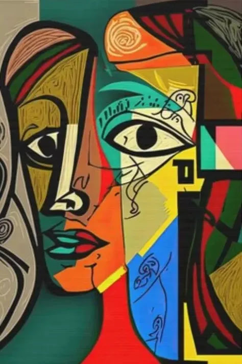 Abstract Wall Art, Cubist HD Canvas Poster Prints