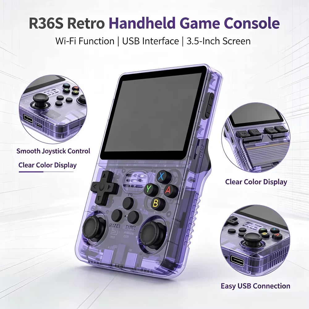 Open Source R36S Handheld Game Console Emulators 3.5 Inch Screen