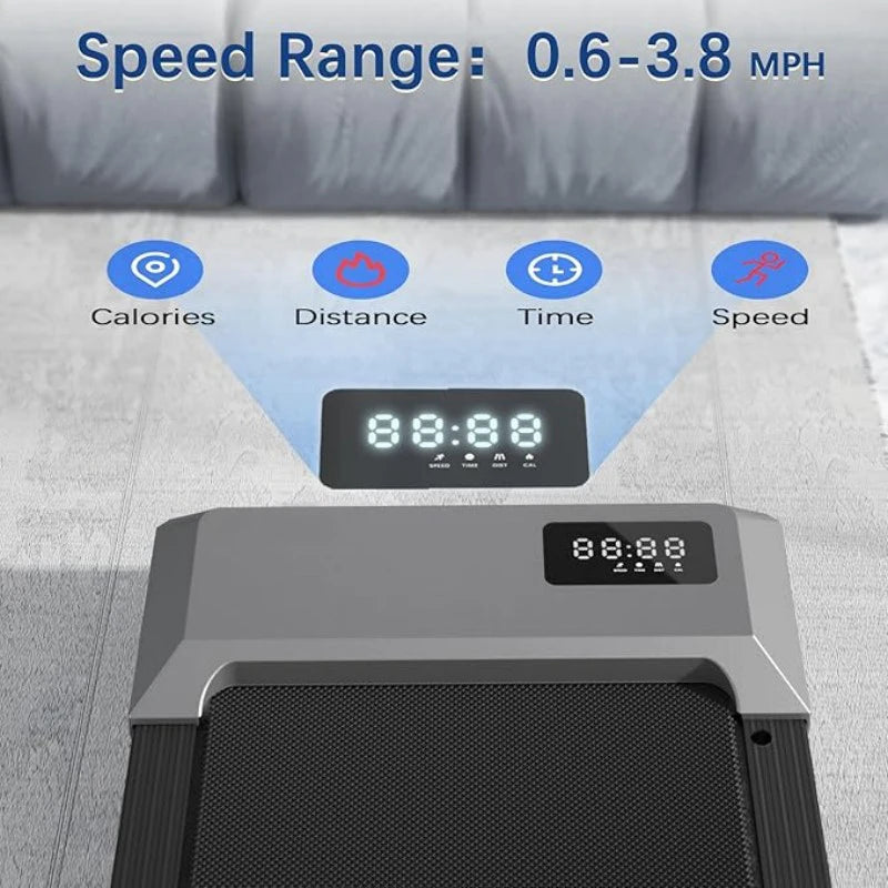 2.5HP Treadmill & Walking Pad, LCD Digital Data Display, 2in1 Walking Running Fitness Exercise Machine