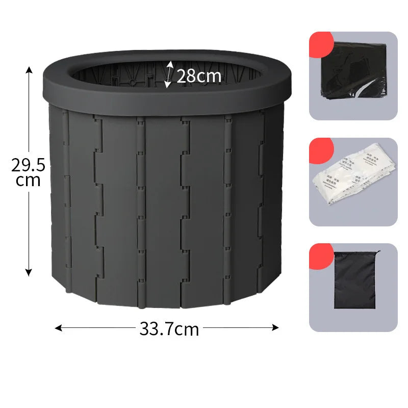 Car Portable Folding Toilet Travel Accessories Emergency Portable Toilet Outdoor Car Portable Toilet