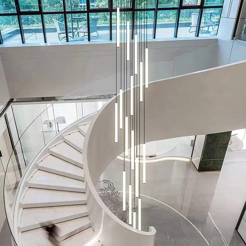 Modern Ceiling Chandelier LED Living Room Spiral Staircase Lighting