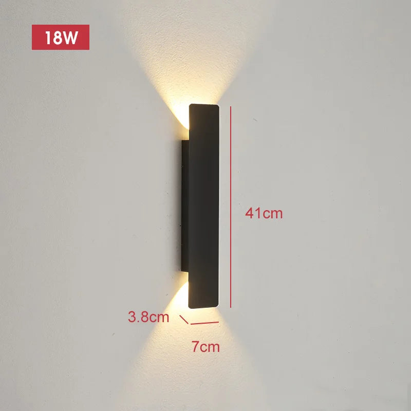 Outdoor Waterproof Strip Aluminum Wall Lights