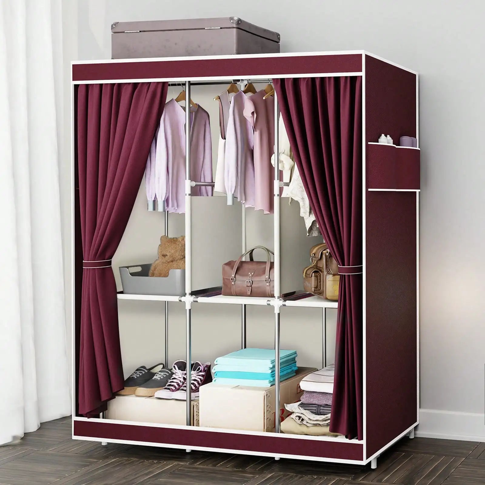1pc Large Capacity Portable Wardrobe Closet,