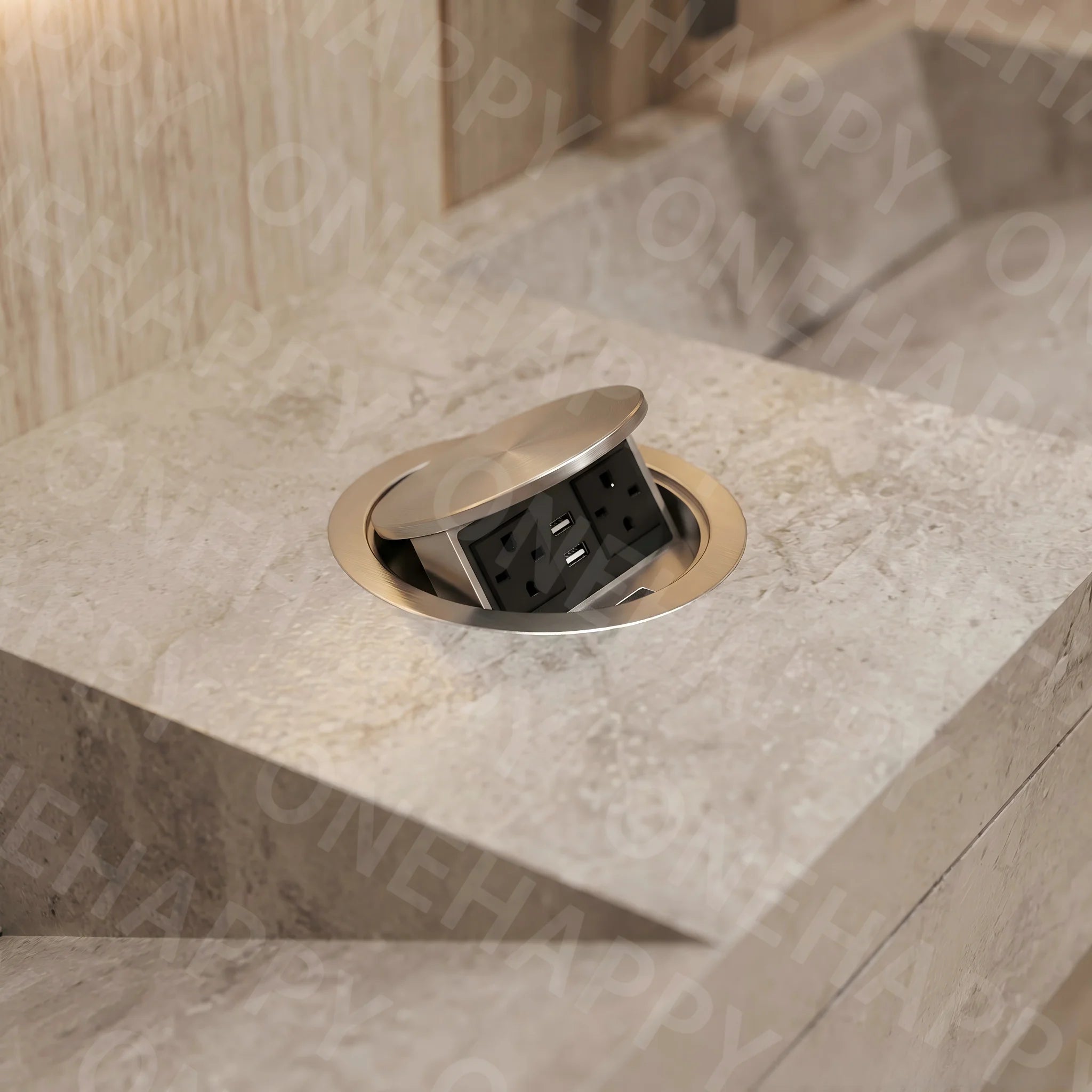 Any Size Custom Marble Seamless Stone Vanity Set, Customizable