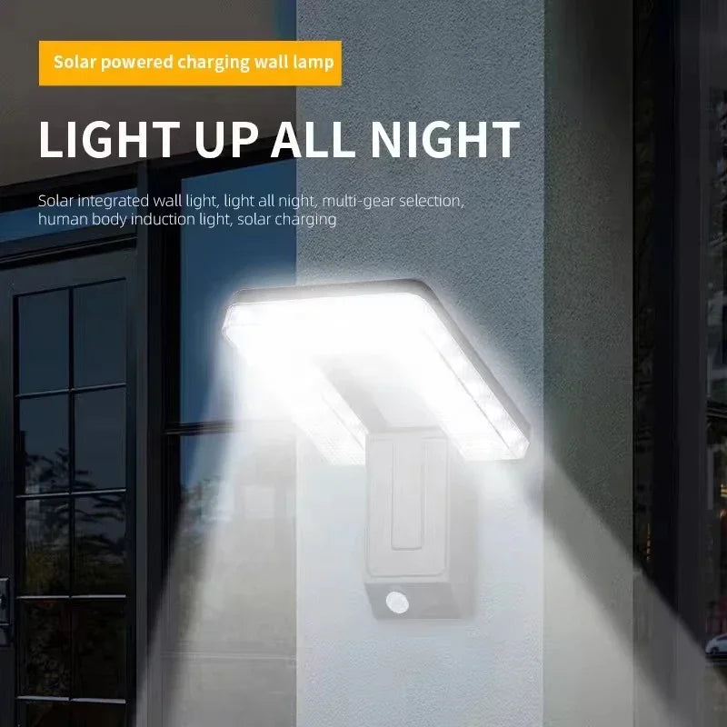 Foldable LED Solar Light Outdoor Wall Lamp 120° Motion Sensor Waterproof Street Light 3 Modes Garden Decor Spotlights Lamp