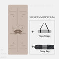 Natural Rubber Yoga Mat, Professional Lotus Pattern PU Yoga Mat