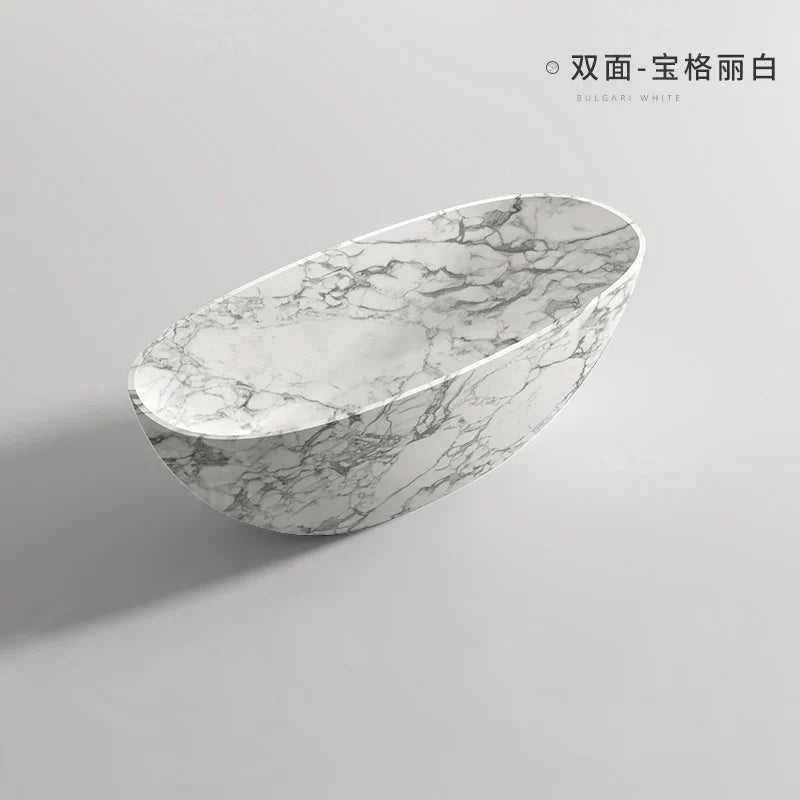 Any Size Custom Premium Marble Freestanding Bathtub One Piece Double Soaking Tub Luxury Home Hotel Villa Guesthouse Bathroom Tub