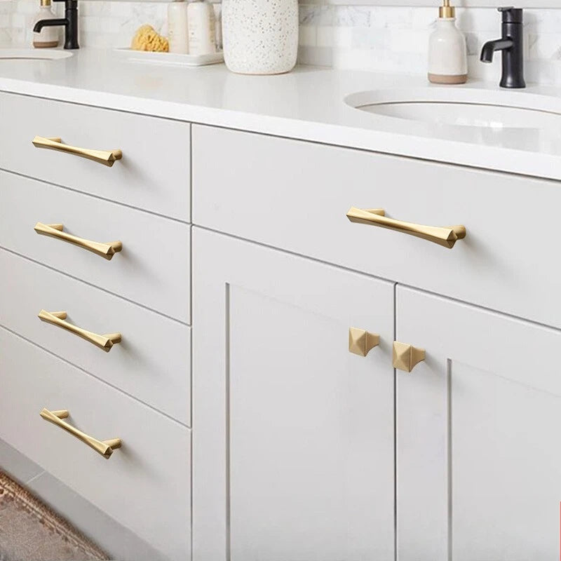 Gold Modern Zinc Alloy Cabinet Drawer Handles