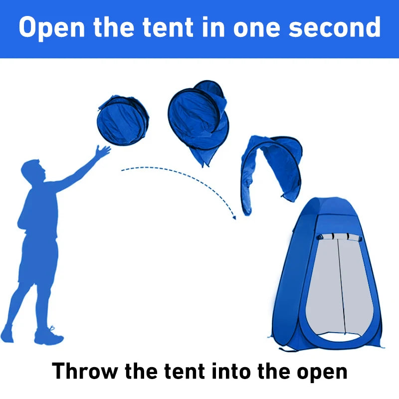 WESTTUNE Portable Pop-Up Camping Shower Tent, Privacy Changing Fitting Room Tent, Shelter Mobile Toilet Tent