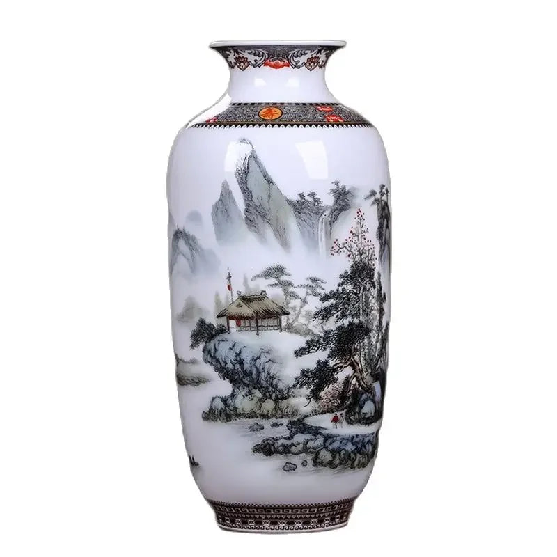 Ceramic Jingdezhen Vase, Chinese Traditional Flower Vases