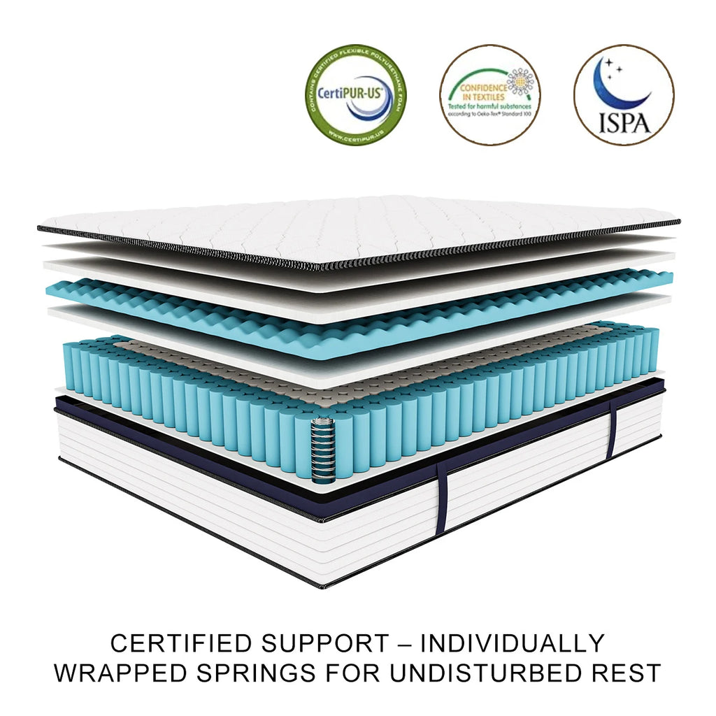 10/12/14 Inch Queen Size Mattress, Hybrid Mattress, Medium Firm for Pressure Relief