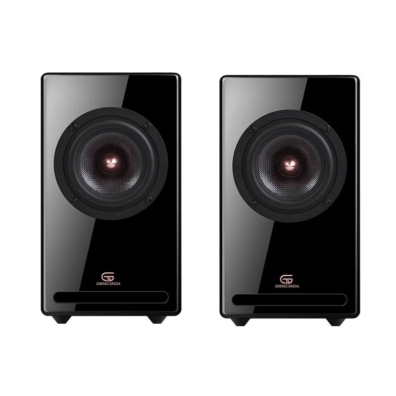 G1Pro HIFI Passive Bookshelf Speakers 4 Inch Carbon Fibre Full-range Paint Home Audiophile Passive Speakers 80W Output Power