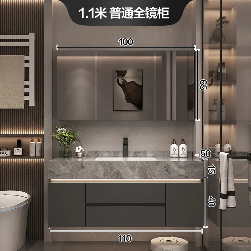 Bathroom Vanity Cabinet, Sink, Organizer Storage, Mirror