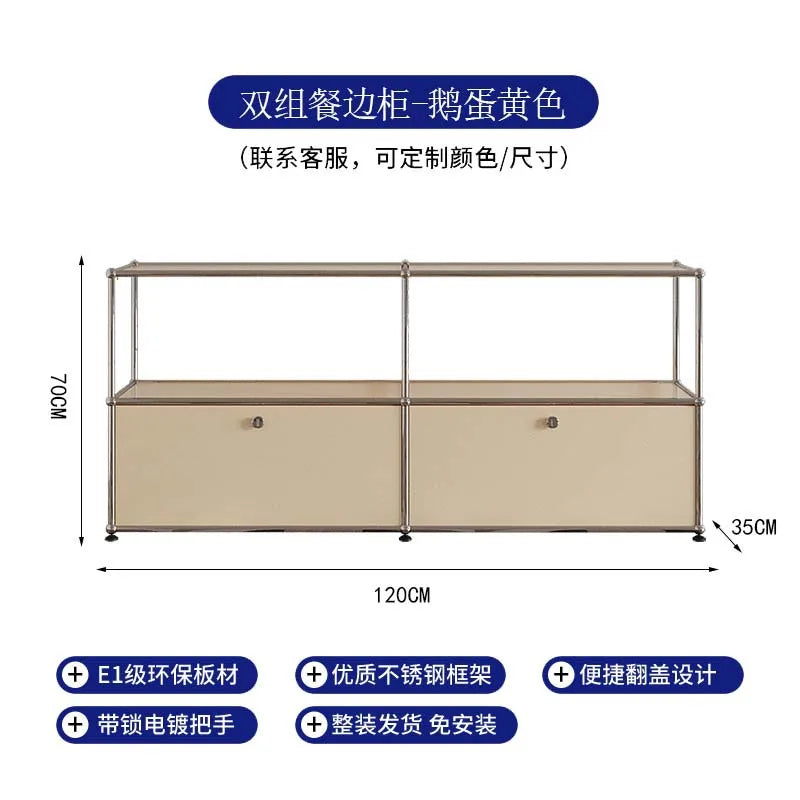 Customizable Modern Module Living Room Cabinet, Combination Sideboard Chest of Drawers
