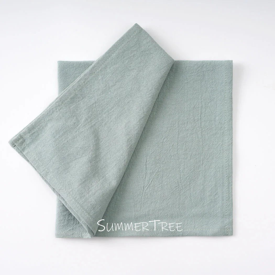 24 Pack 40cm X 40cm Cloth Napkins Washable Reusable Bulk Plain Cotton Napkin for Home Wedding Party Dining Table Decorations
