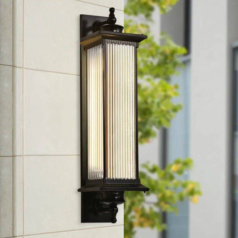 American European Style Hotel Villa Big Outdoor Wall Lamp Modern Waterproof Long LED Wall Sconce