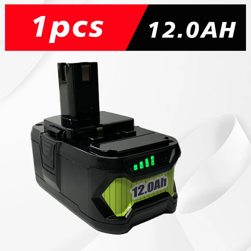 2026 New For RYOBI 18V 12.0AH Lithium Battery P103/P108 Cordless Drill Hammer Impact Wrencible Battery