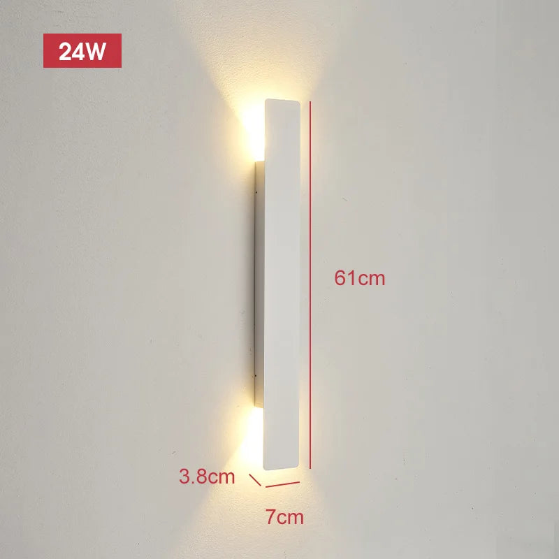 Outdoor Waterproof Strip Aluminum Wall Lights