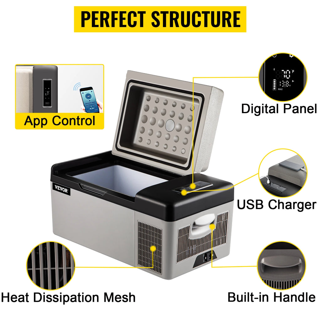 SucceBuy 15L - 55L Car Refrigerator, Mini Fridge Freezer