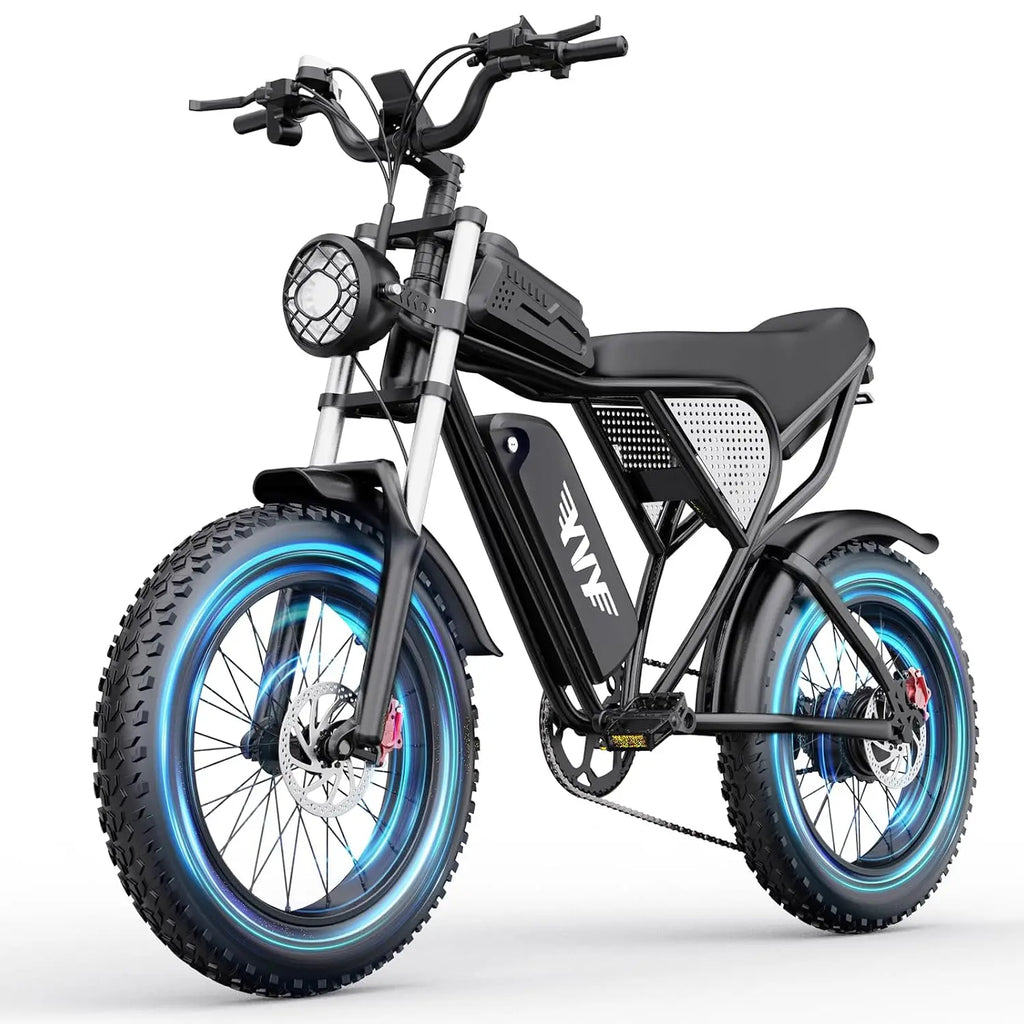Adult Electric Bike, 1500W-2000W Peak Motor Moped Style E-Bike, 48V15.6Ah-25Ah Removable Battery, 30-90Miles Range,