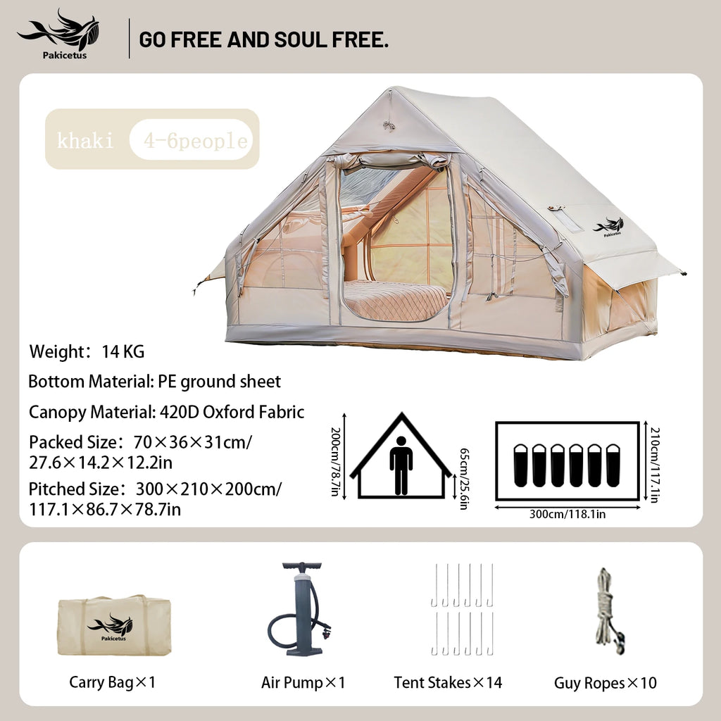 Pakicetus Quick Setup Inflatable Camping Tent