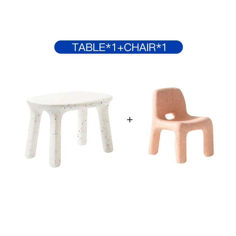Kids Study Table And Chairs Set, Small Kindergarten Outdoor Plastic Strong Durable Table Furniture Set