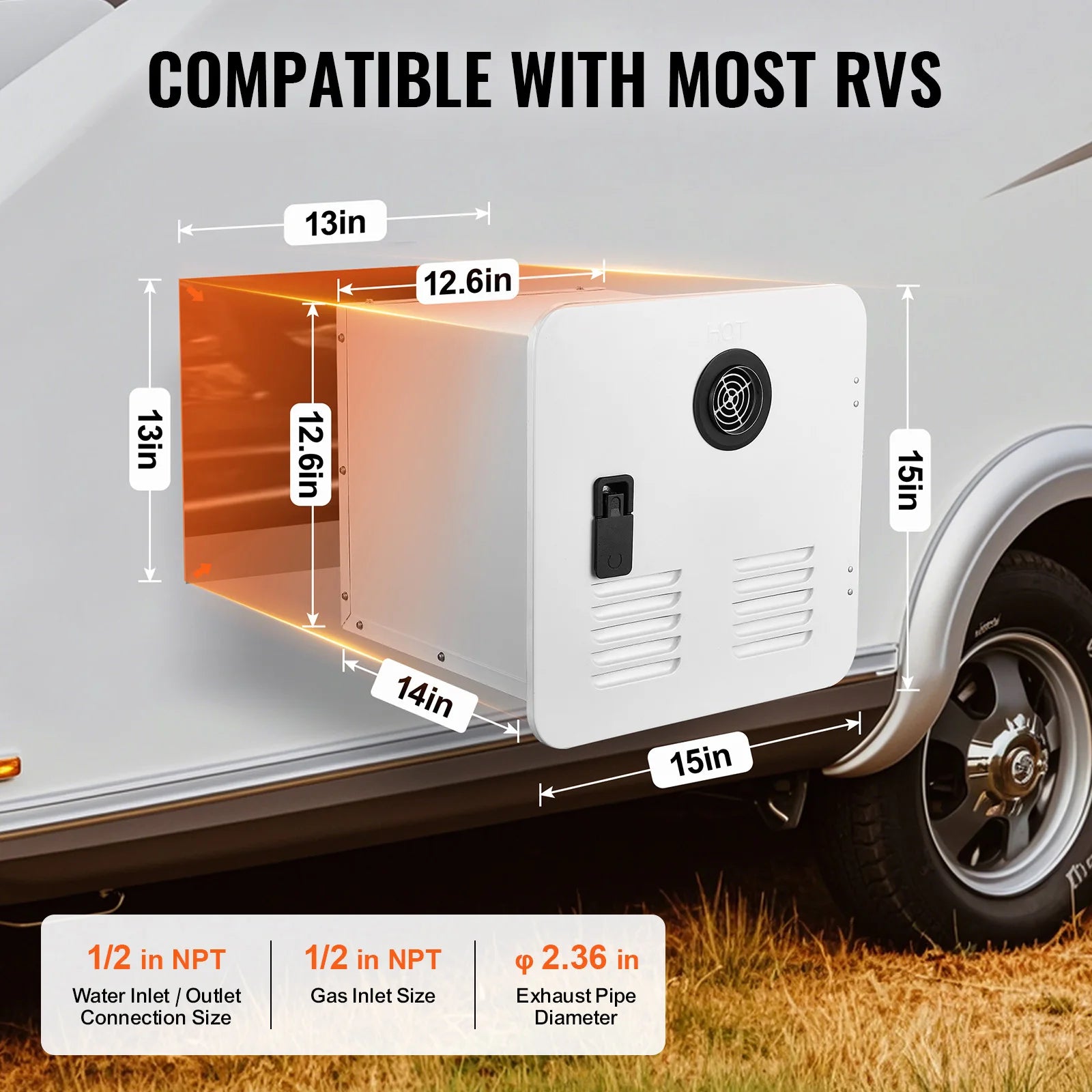 SucceBuy RV Tankless Water Heater Instant Shower 15 x 15 in  Optimized Comfort Performance Hot Water Ideal for RVers' Family