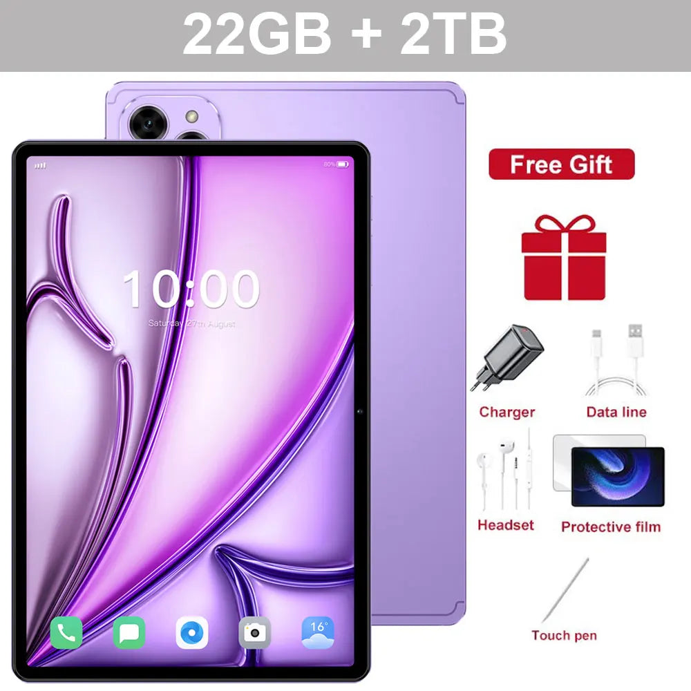 Original Pad 16 Pro Tablet PC 10.1 Inch 2026 Global Version Tab Android 15 22GB+2TB 5G Dual SIM WiFi GPS Children Kids Tablets