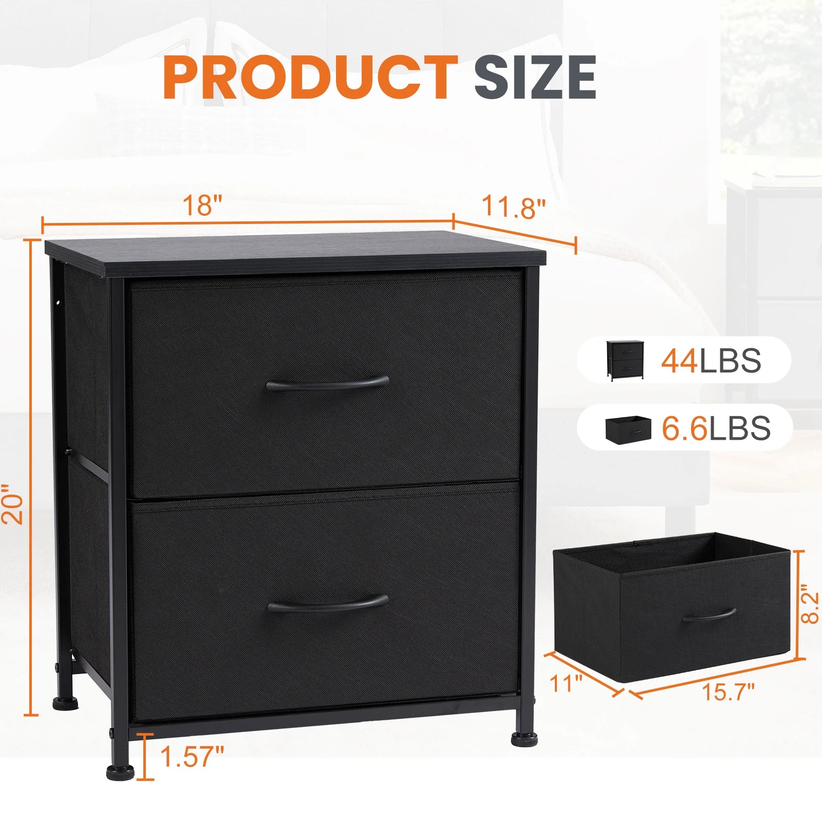 JHK Nightstand Bedside Coffee Sofa Tea Table