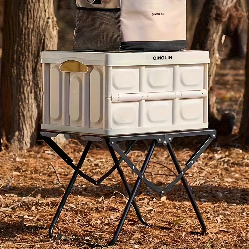 Portable Folding Stainless Steel Camping Table,