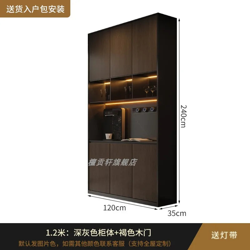 Luxury Wood Living Room Cabinets, Display Wine Bookcase