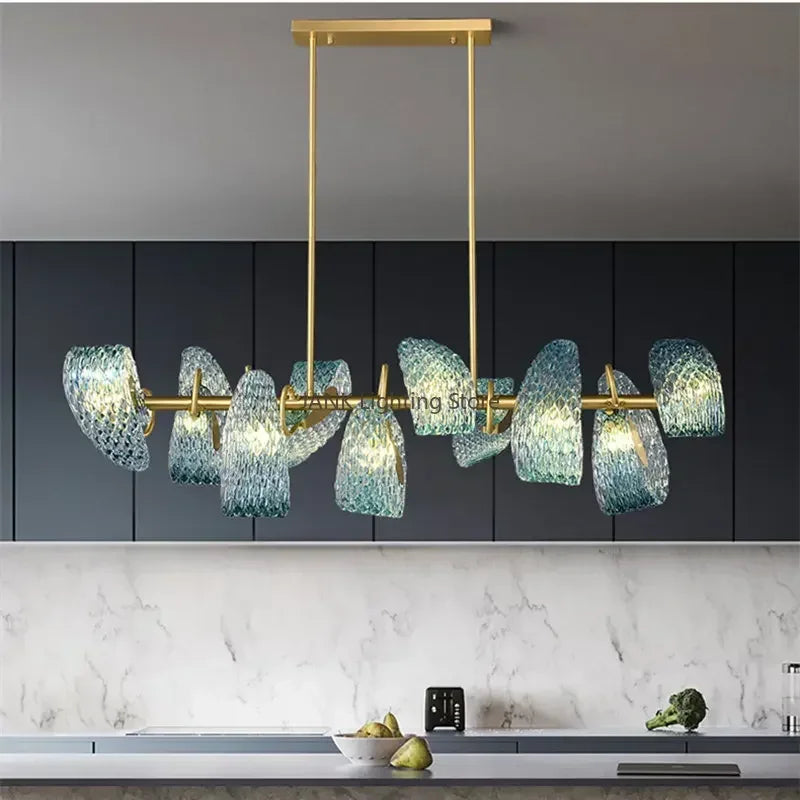 Designer luxury glass art LED chandelier