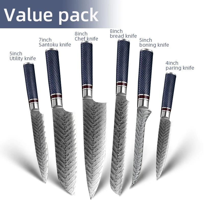 MYVIT Professional kitchen knives 67 Layers Damascus Steel Knife Set 4-8 inch knive Japanese Chef Knifes durable and sharp