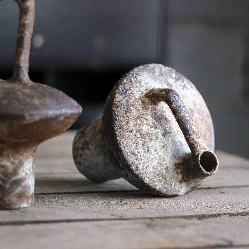 Retro Nostalgic Rough Clay Pottery Vases