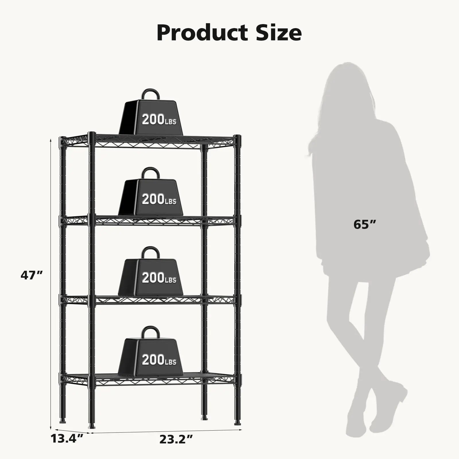 JHK 3-5 Tier Metal Wire Storage Shelves