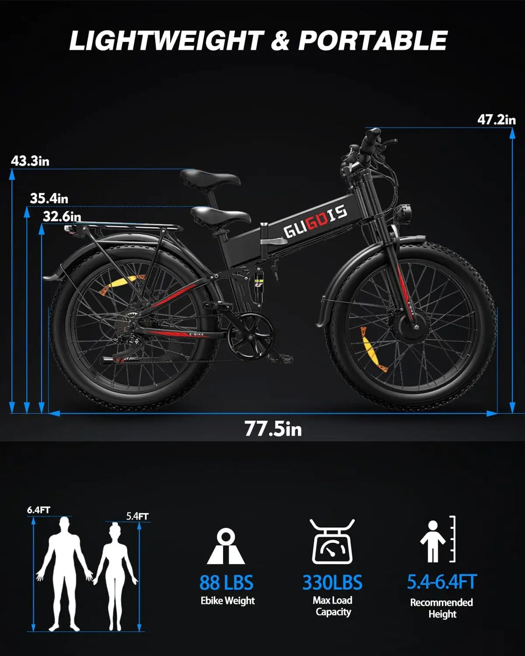 26x4.0" Fat Tire Folding Electric Bike for Adults, 3000W Peak Dual Motor Ebike for Men Women, 48V 23Ah Removable Battery (UV UL2849 && GCC Certified) ,Up to 31MPH & 60 Miles (PAS Mode), 7 Speed Gear, All Terrain Fast E Bike f