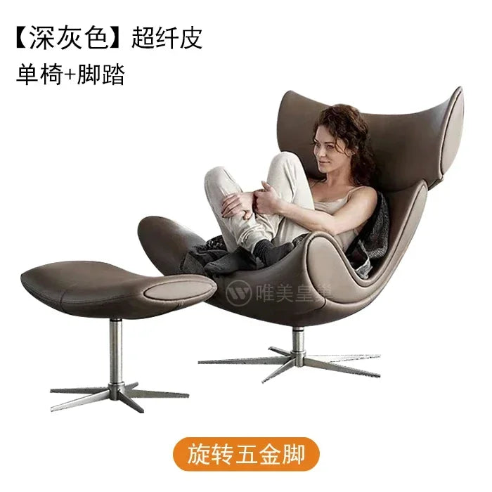 Comfortable Ergonomic Modern Leather Nordic Sofa Chairs
