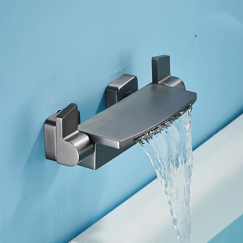Waterfall Tub Faucet, Dual Handles