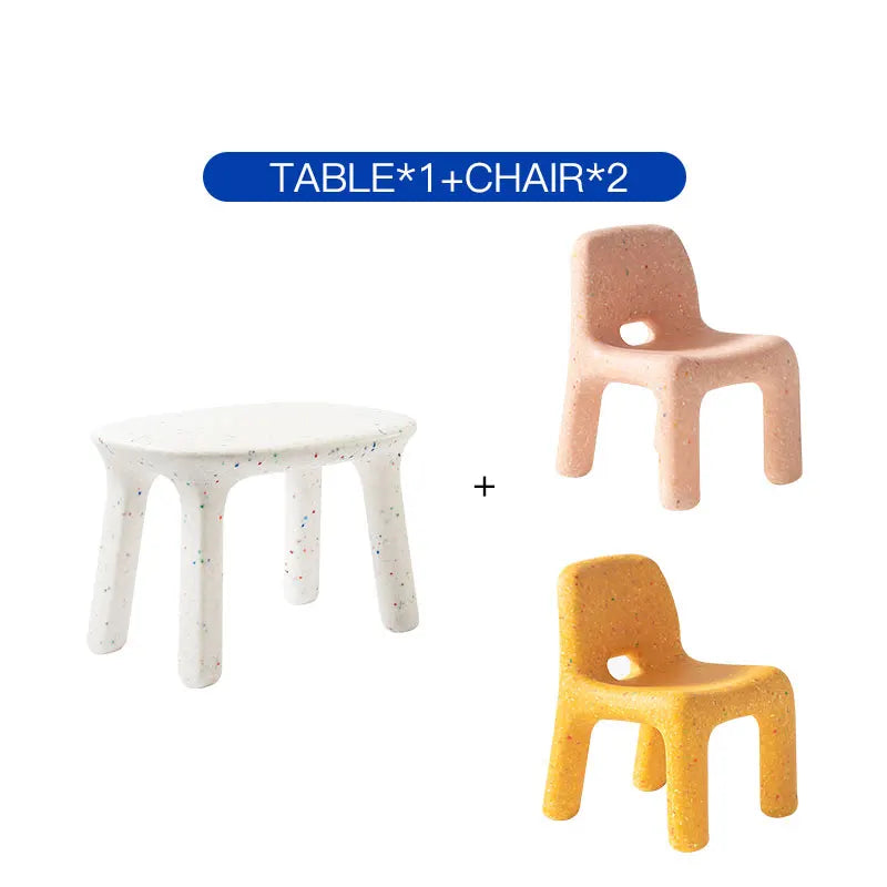 Kids Study Table And Chairs Set, Small Kindergarten Outdoor Plastic Strong Durable Table Furniture Set