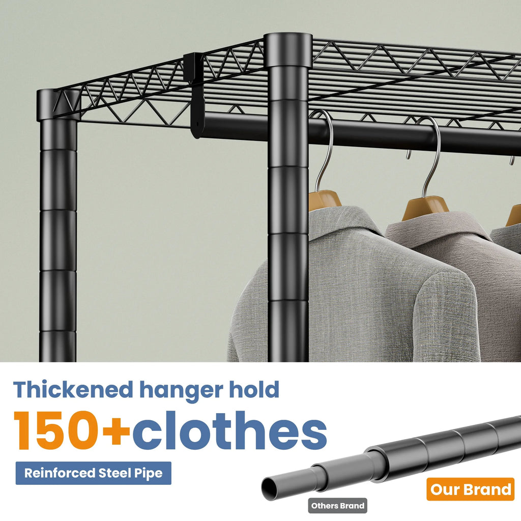 Freestanding Portable Heavy Duty Clothes Rack