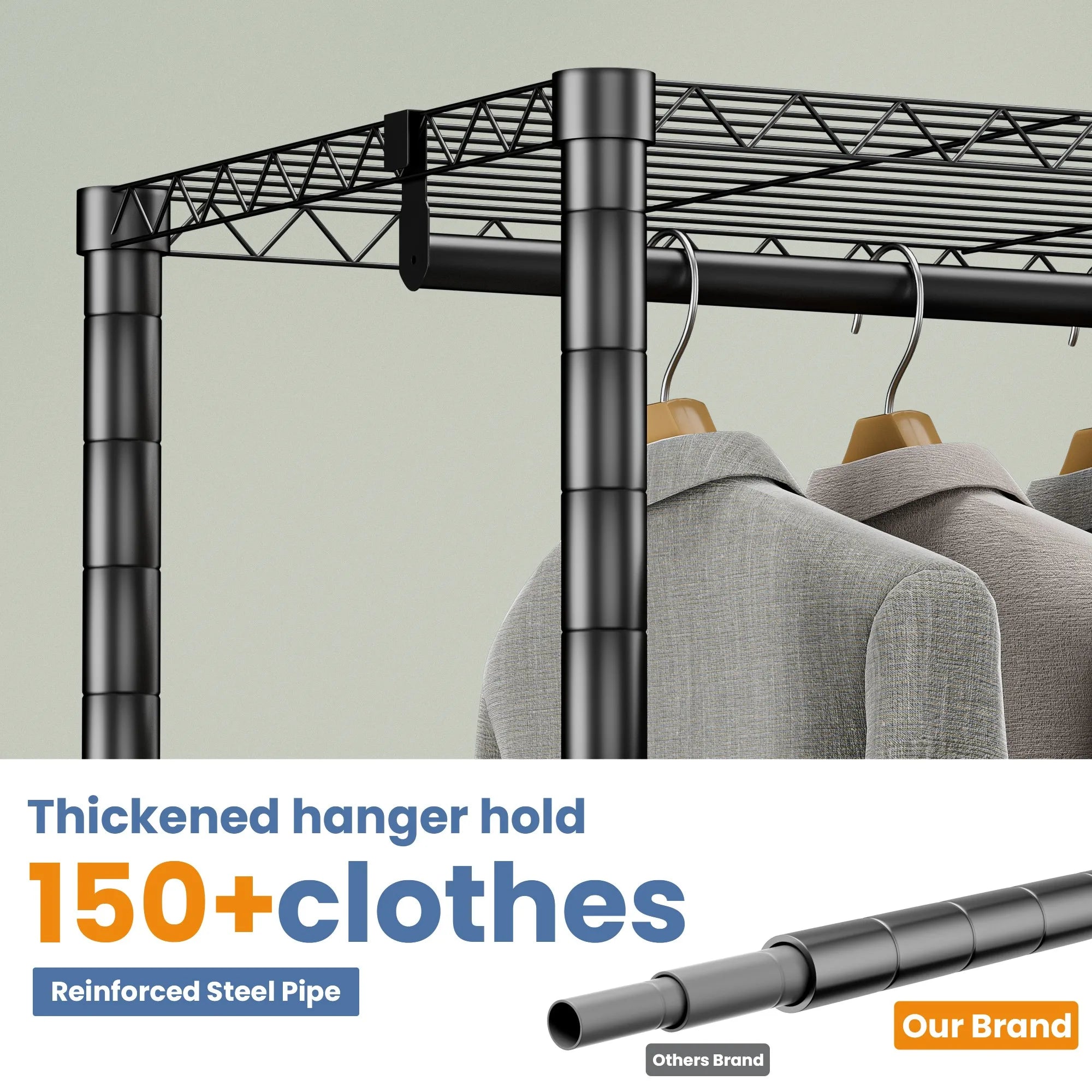 Freestanding Portable Heavy Duty Clothes Rack