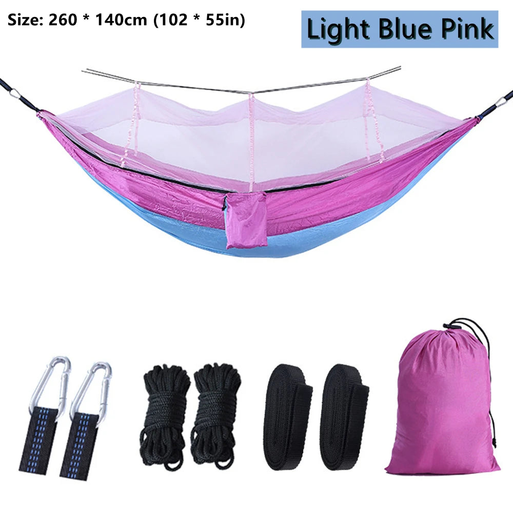 Portable Outdoor Double Mosquito Net Hammocks