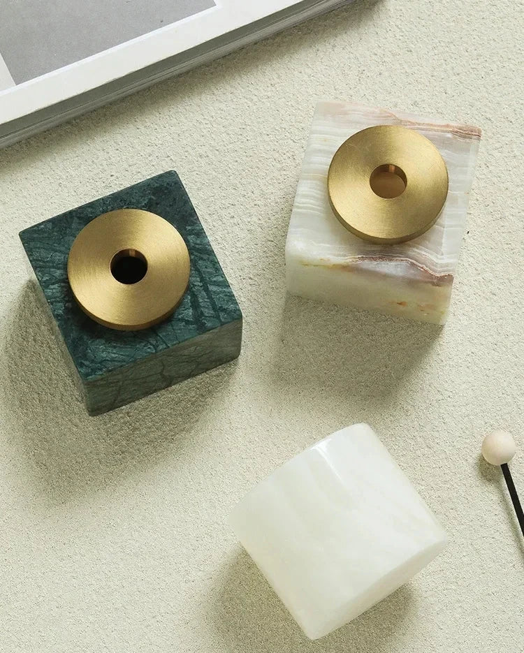 European style simple natural marble aromatherapy bottle