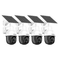 AOSU 3MP PTZ Solar Security Camera,, Built-in Battery, Wireless 2.4Ghz WIFI Camera PIR AI Detection, 2-Way Audio