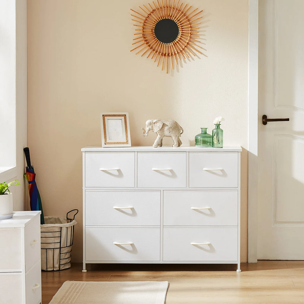JHK Desser For Bedroom With 7 Fabric Drawers Organizer Storage Closet Chest Clothes, Also For Living Room Display Cabinet